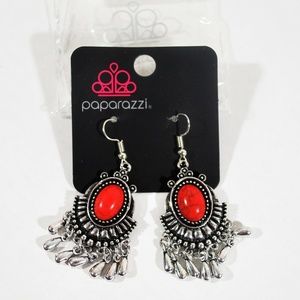 Paparazzi Onward and Westward Red Earrings